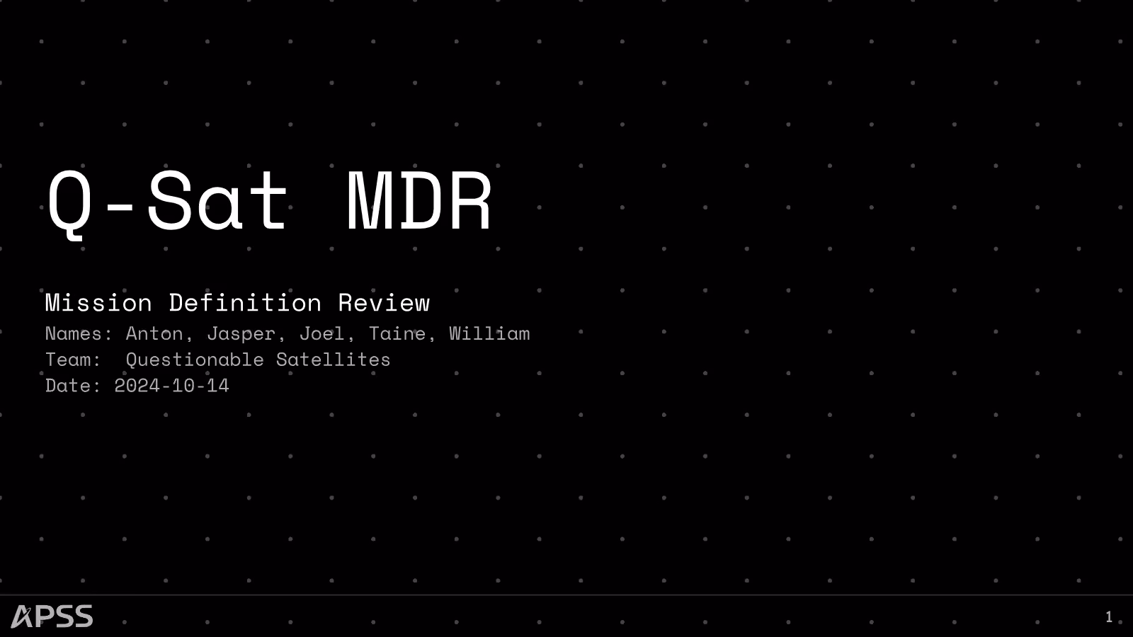 First page of QSat MDR.pdf